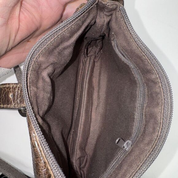 FOSSIL Brown Leather LIZETTE Crossbody Shoulder Small Vintage Distressed Nice - Picture 7 of 11